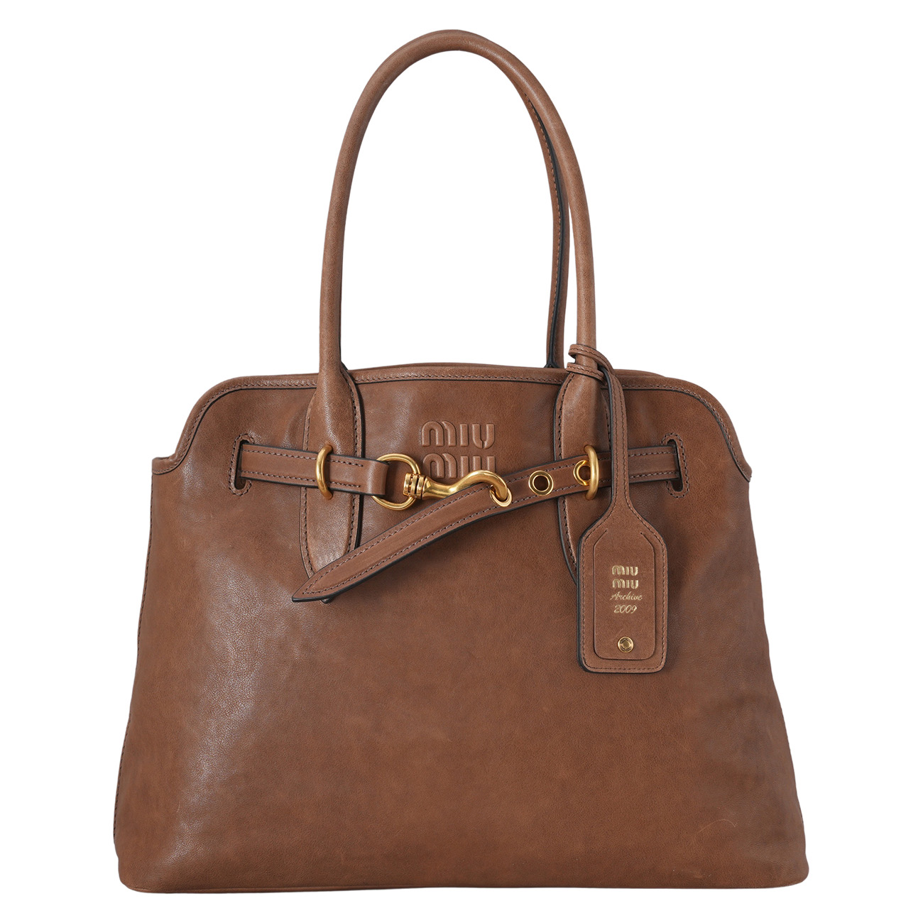 MIU MIU(USED)미우미우 5BG291 아방뛰르 나파 토트백